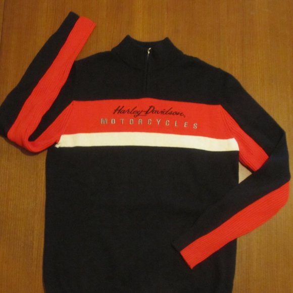 Harley-Davidson Sweater with Zipper on Collar Size Small - Picture 1 of 8